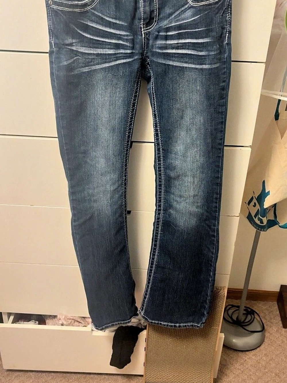 Vanity Boot Cut Jeans Waist 29W Length 33L in Blue